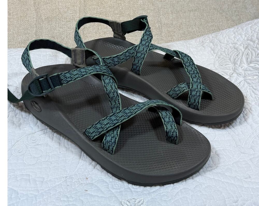 Chaco Men's Green Gray 14 ZX2 Cloud Zigzag Sport Sandals Beach Pool Vacation Fun